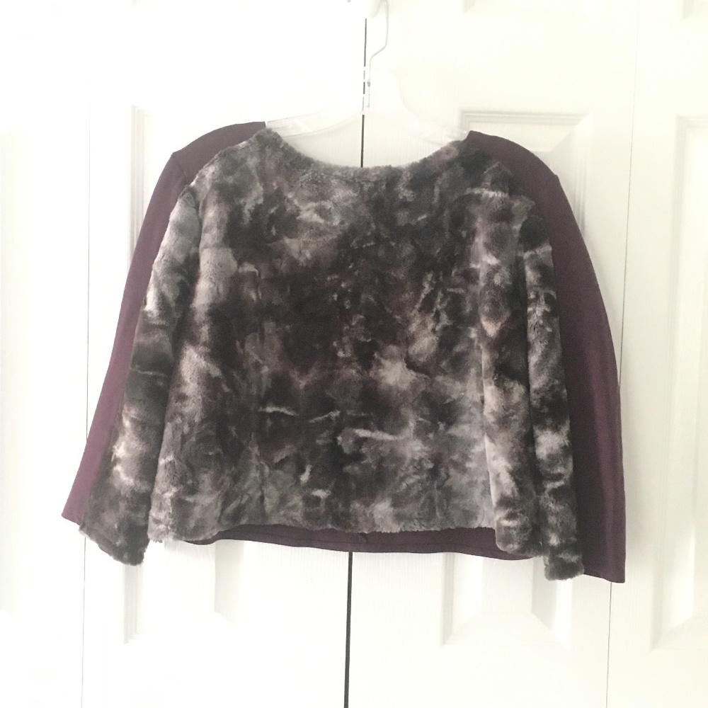 womens purple fur top